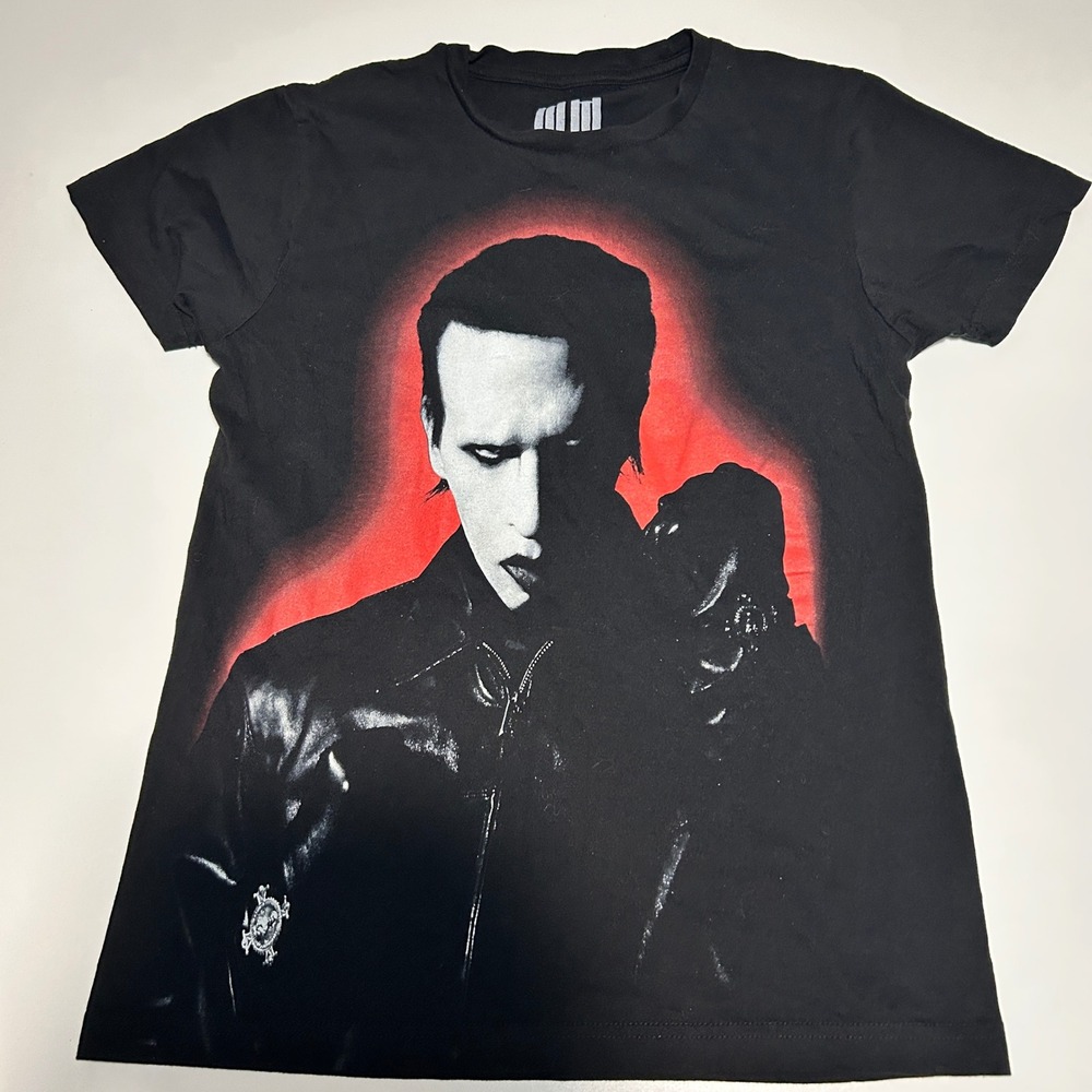 Marilyn Manson World Tour 2024 Graphic T-Shirt Black Small Concert Tee